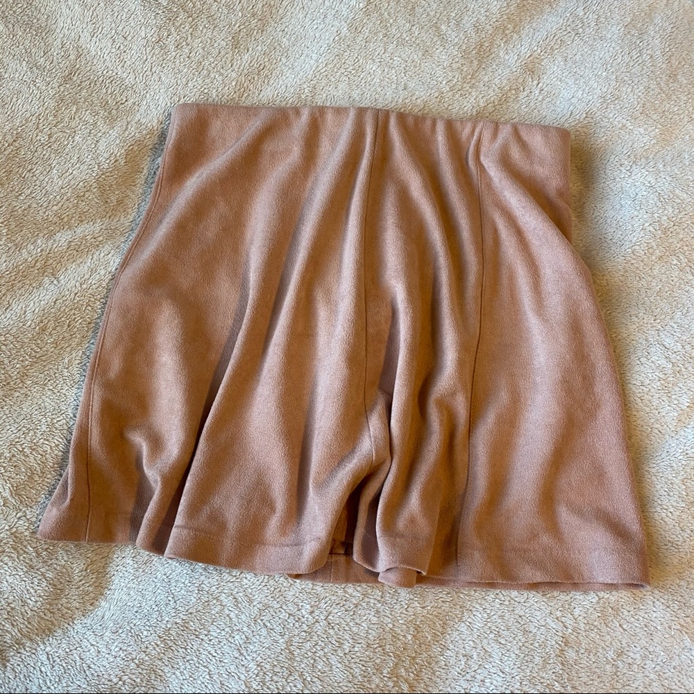 Suede Pink Mini Skirt A skirt - Picture 7 of 7